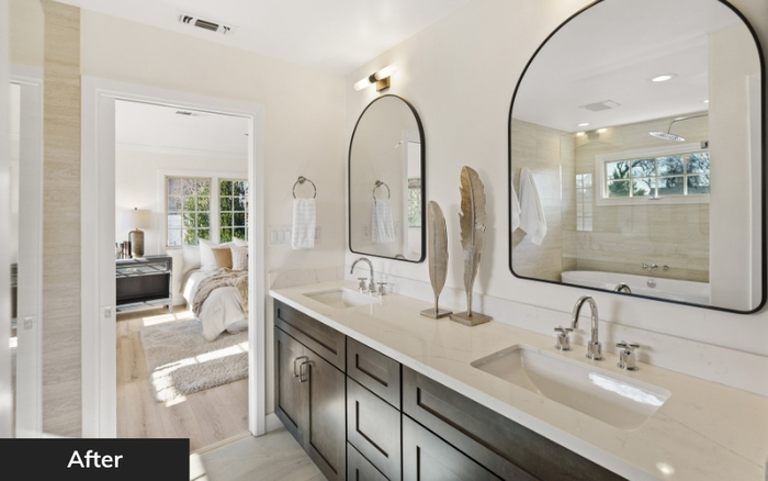 Bathroom after renovation by Wedgewood Homes