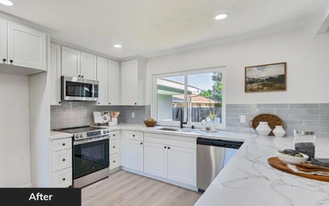 Kitchen after renovation by Wedgewood Homes