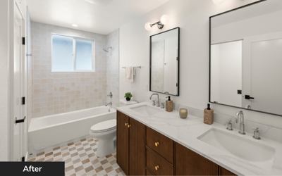 Bathroom after renovation by Wedgewood Homes