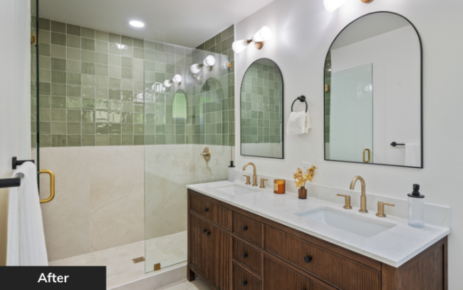 Bathroom after renovation by Wedgewood Homes