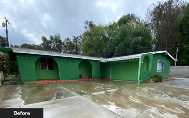 House exterior before renovation by Wedgewood Homes