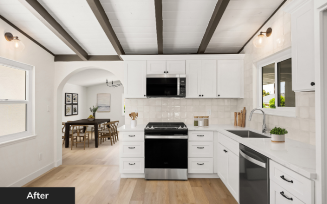 Kitchen after renovation by Wedgewood Homes