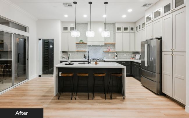 Kitchen after renovation by Wedgewood Homes