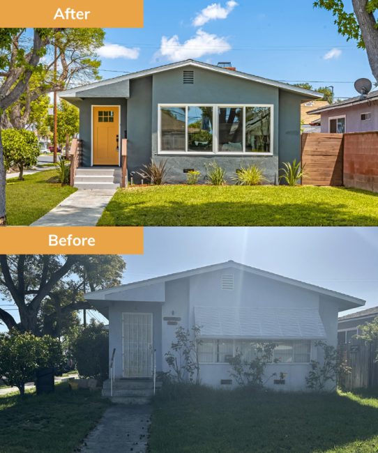 House before and after renovation by Wedgewood Homes