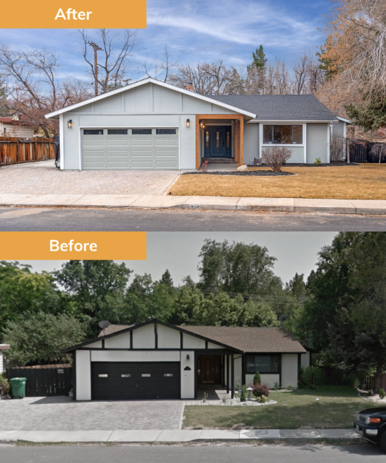 House before and after renovation by Wedgewood Homes