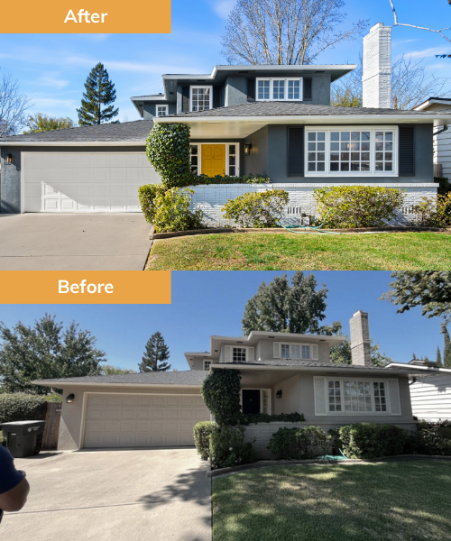 House before and after renovation by Wedgewood Homes