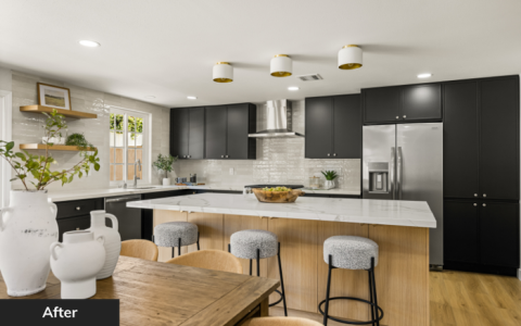 Kitchen interior after renovation by Wedgewood Homes
