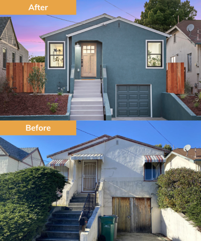 House before and after renovation by Wedgewood Homes
