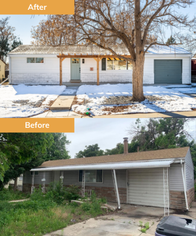 House before and after renovation by Wedgewood Homes