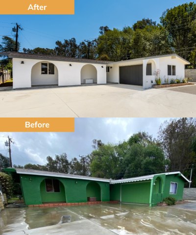 House before and after renovation by Wedgewood Homes