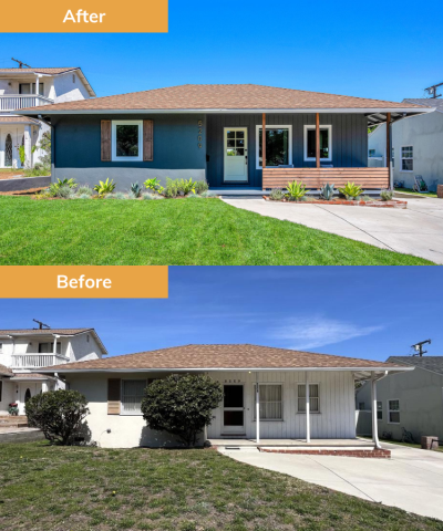 House before and after renovation by Wedgewood Homes