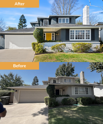 House before and after renovation by Wedgewood Homes
