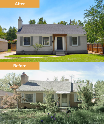 House before and after renovation by Wedgewood Homes
